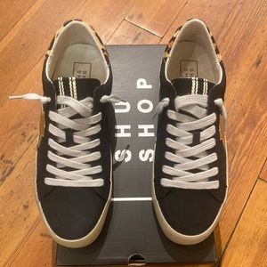 Paula Sneaker by ShuShop in Black Mesh